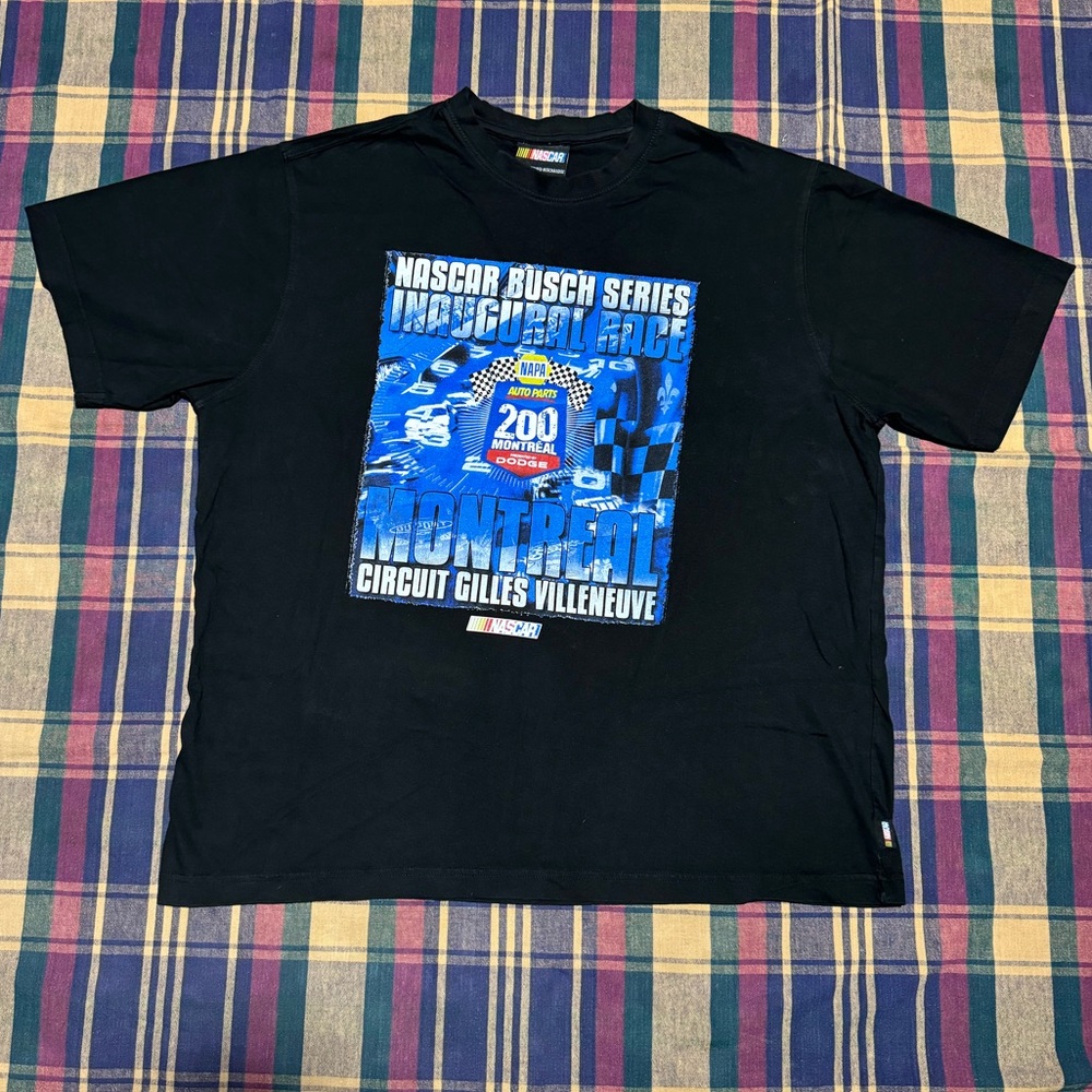 Mens Vintage Nascar Busch Series Inaugural Race Montreal Circuit Villeneuve XL